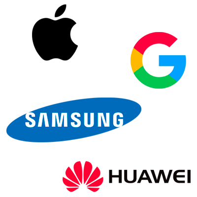 Apple, Samsung, Huawei and Google Logo